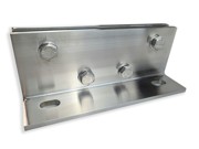 Structural Glass Fin Hanger Bracket - 380mm Long - Satin Stainless Steel